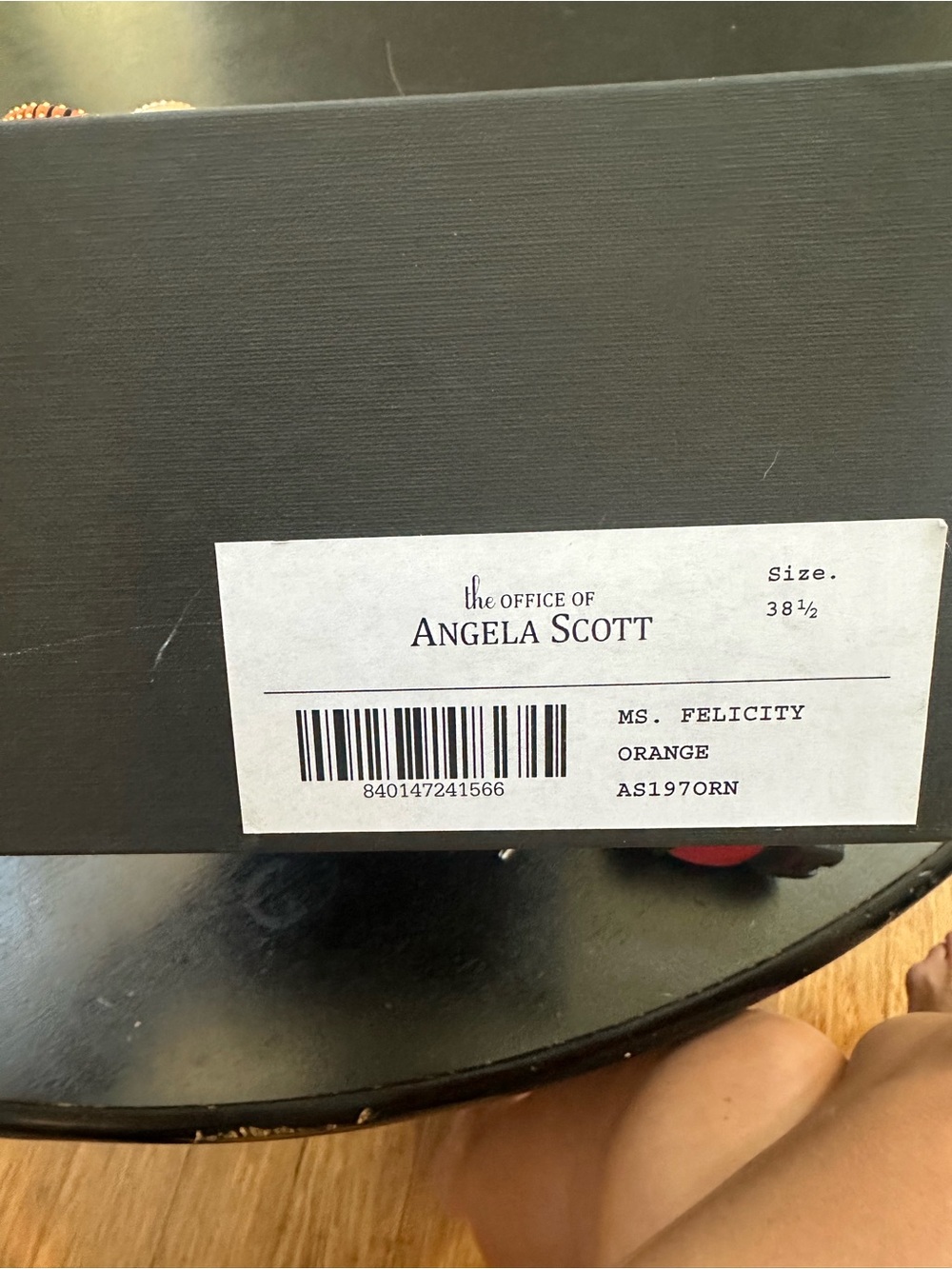 Office of Angela Scott - Women's Orange Studded Fringe Loafers - Picture 6 of 8